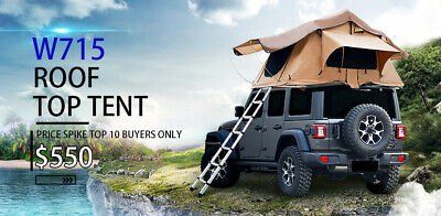 the roof tent with 280TC 2000 waterproof lattice cloth for using as a Camping