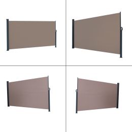 Outdoor Aluminum Handle Pentacle Side Pull Shed Office Partition Cafe Terrace Windshield Isolation Canopy Brown