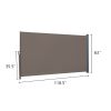 Outdoor Aluminum Handle Pentacle Side Pull Shed Office Partition Cafe Terrace Windshield Isolation Canopy Brown