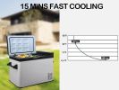 Mini Refriger for Car, DC12/24V, -7.6Â°F to 68Â°F, Car Refrigerator, Mini Freezer for Driving, Travel, Fishing, Outdoor or Home Use 52qt