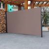 Outdoor Aluminum Handle Pentacle Side Pull Shed Office Partition Cafe Terrace Windshield Isolation Canopy Brown