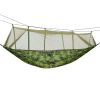 600lbs Load 2 Persons Hammock with Mosquito Net Outdoor Hiking Camping Hammock Portable Nylon Swing Hanging Bed