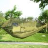 600lbs Load 2 Persons Hammock with Mosquito Net Outdoor Hiking Camping Hammock Portable Nylon Swing Hanging Bed
