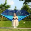 600lbs Load 2 Persons Hammock with Mosquito Net Outdoor Hiking Camping Hammock Portable Nylon Swing Hanging Bed