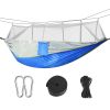 600lbs Load 2 Persons Hammock with Mosquito Net Outdoor Hiking Camping Hammock Portable Nylon Swing Hanging Bed